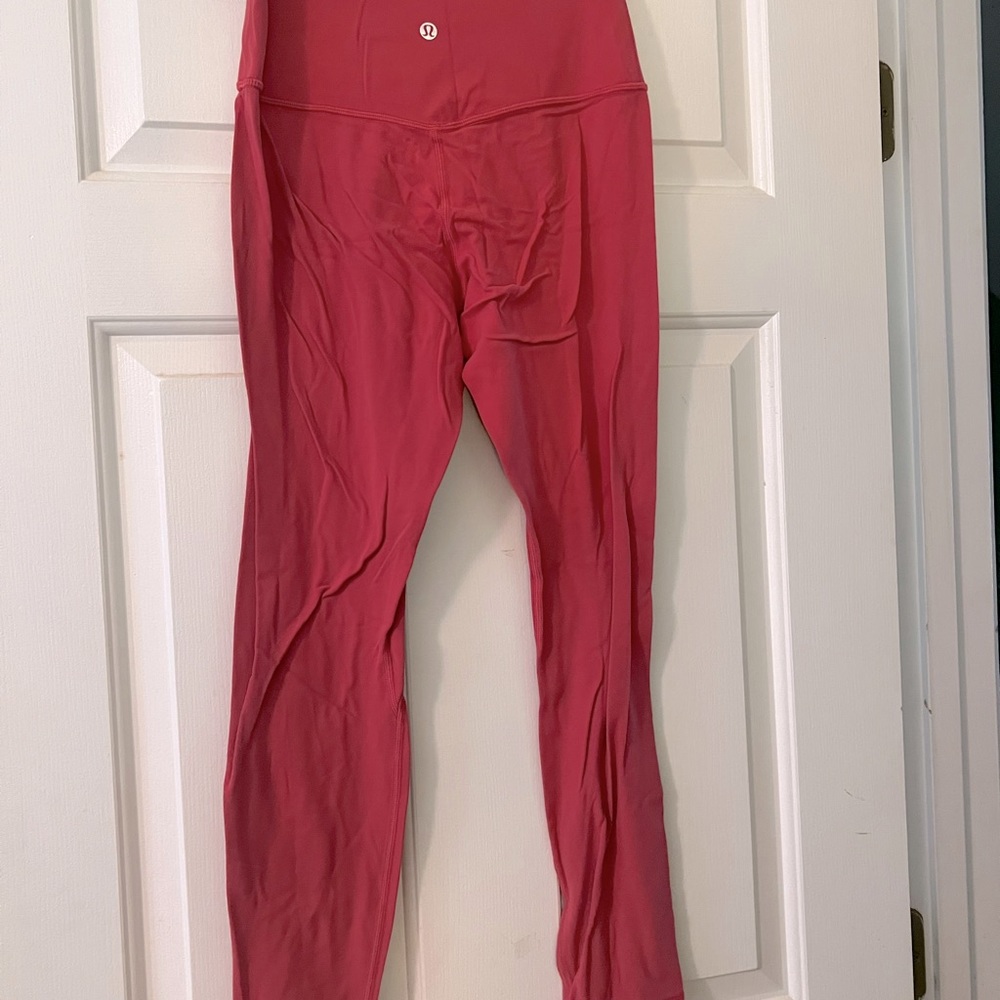 Lulu size 6 Align leggings (28in length) in light coral